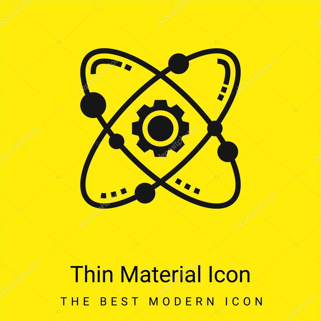 Atom minimal bright yellow material icon