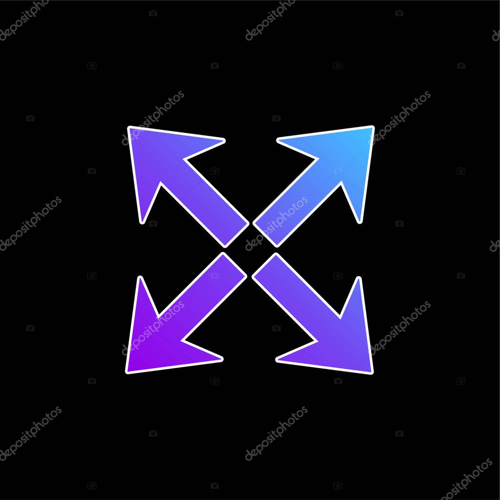 Arrows Group Interface Symbol To Expand blue gradient vector icon