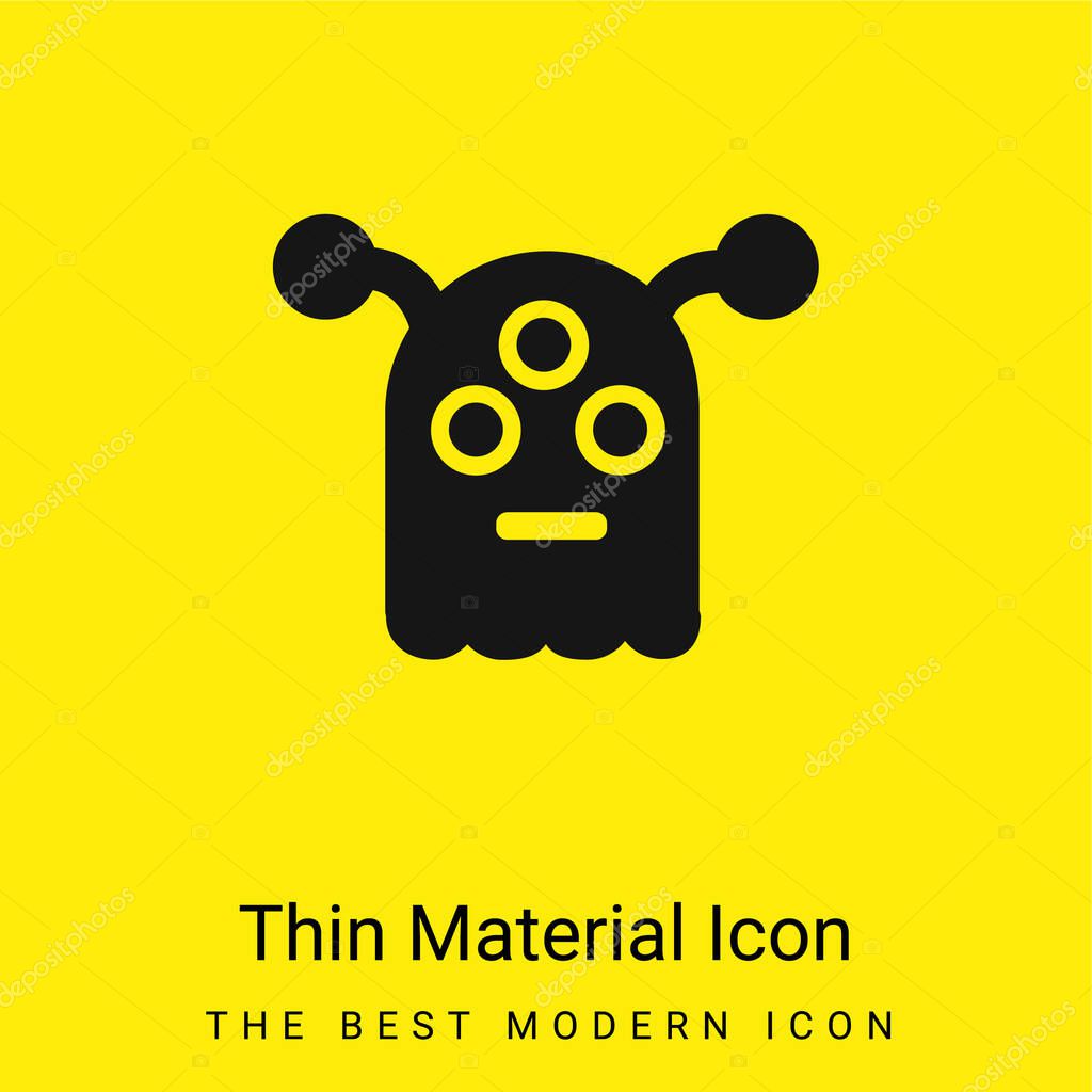 Alien Of Outer Space minimal bright yellow material icon