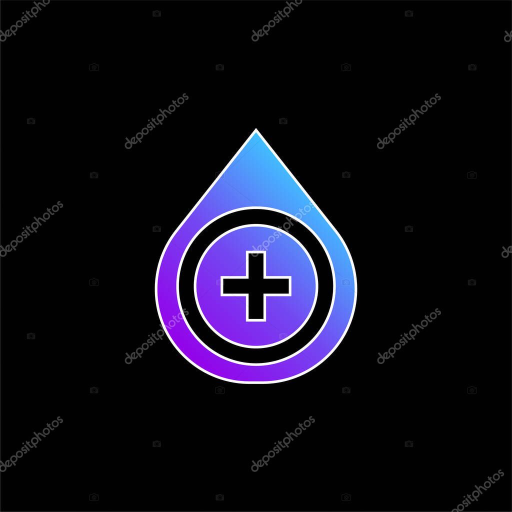 Blood Type blue gradient vector icon