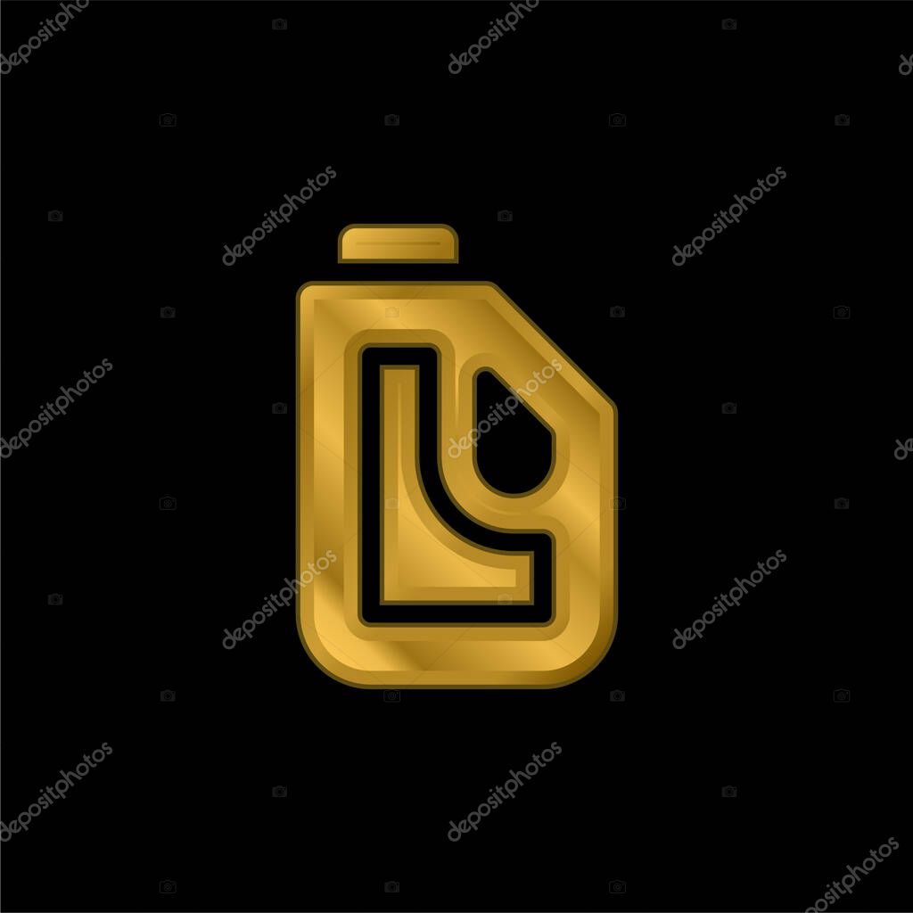 Bleach gold plated metalic icon or logo vector