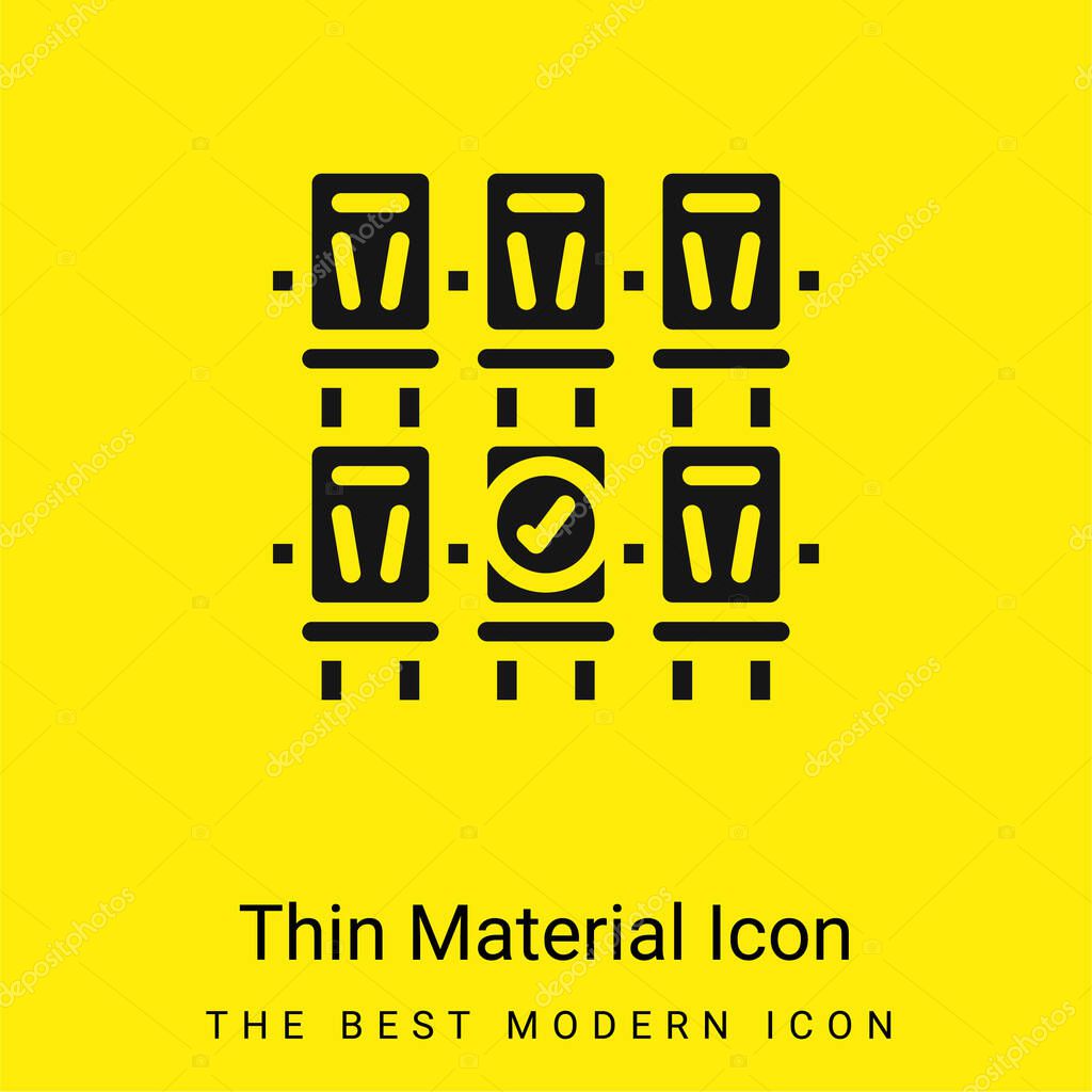 Booking minimal bright yellow material icon