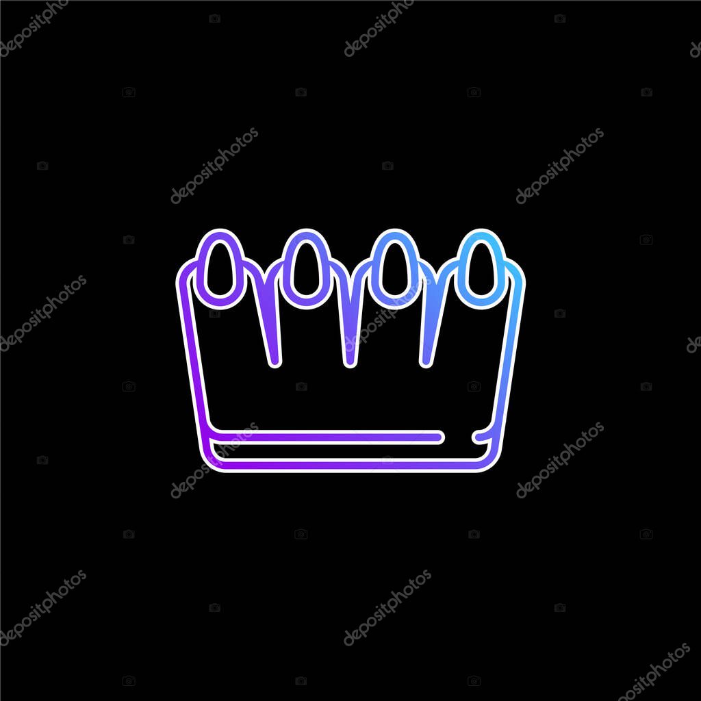 Bear Claw blue gradient vector icon