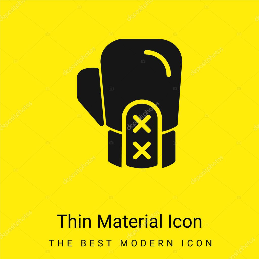 Boxing minimal bright yellow material icon