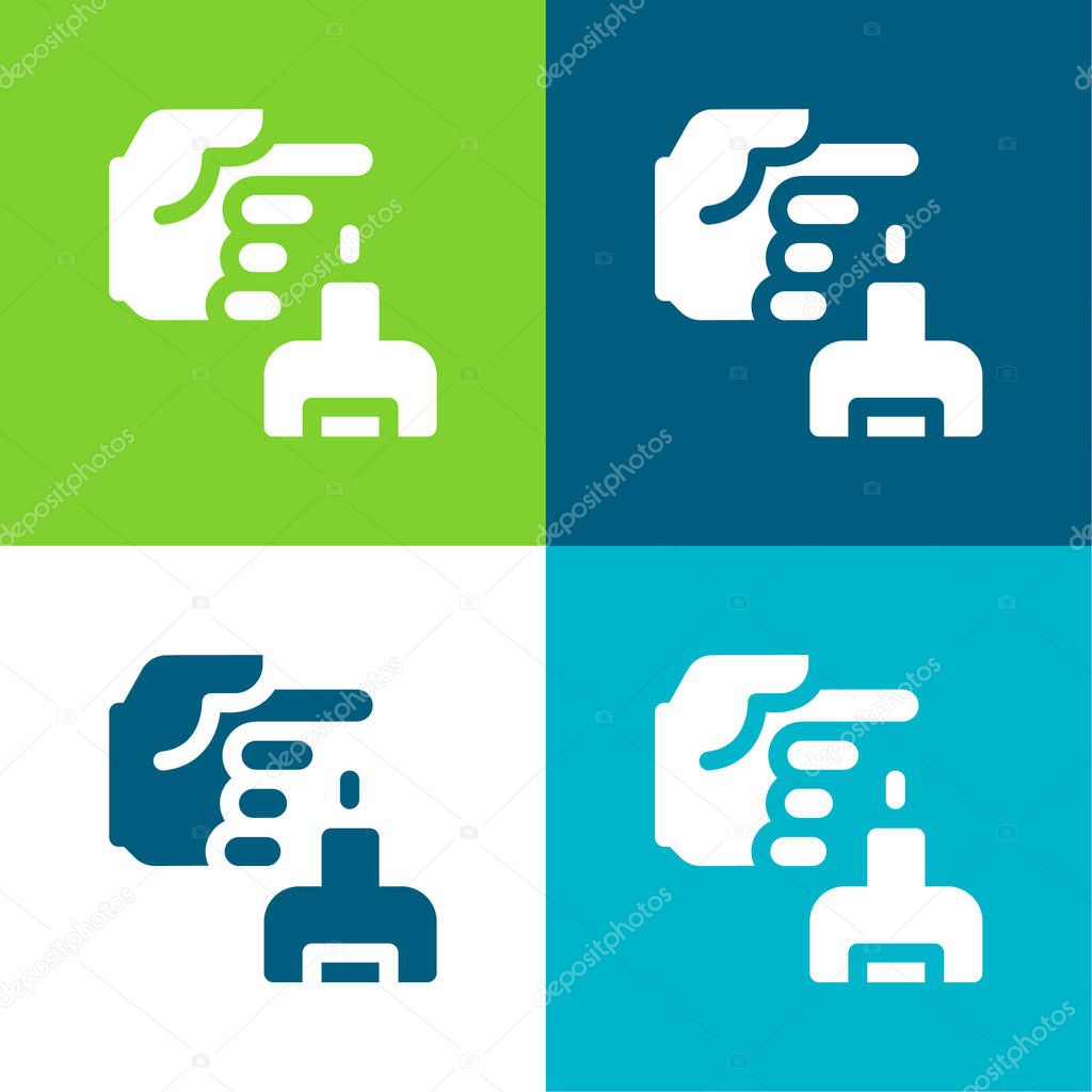 Blood Flat four color minimal icon set