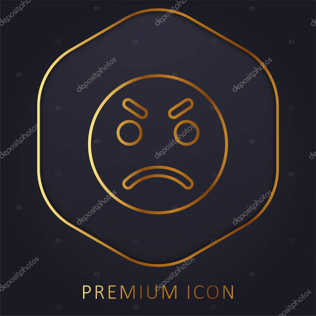 Anger golden line premium logo or icon