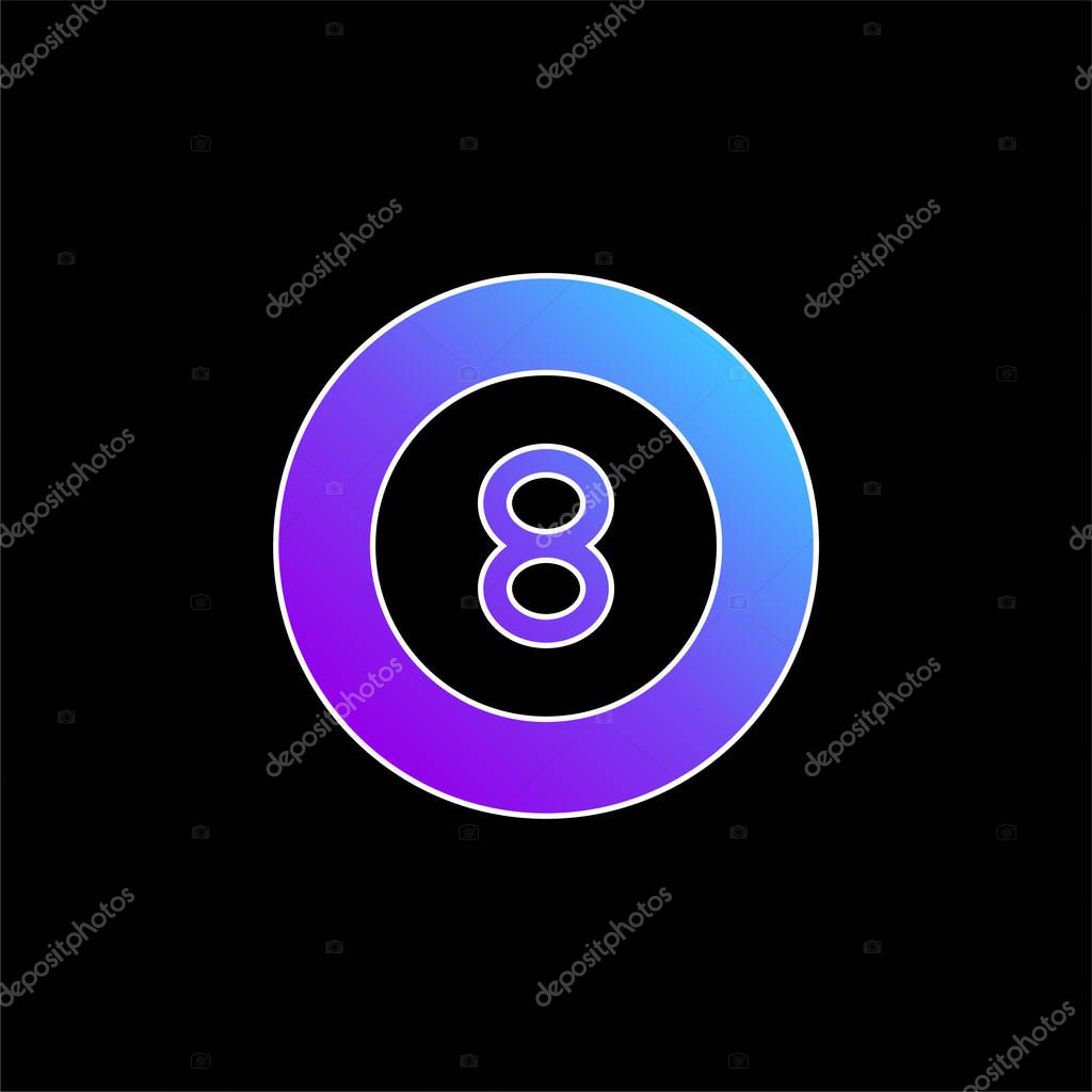 Billiard blue gradient vector icon