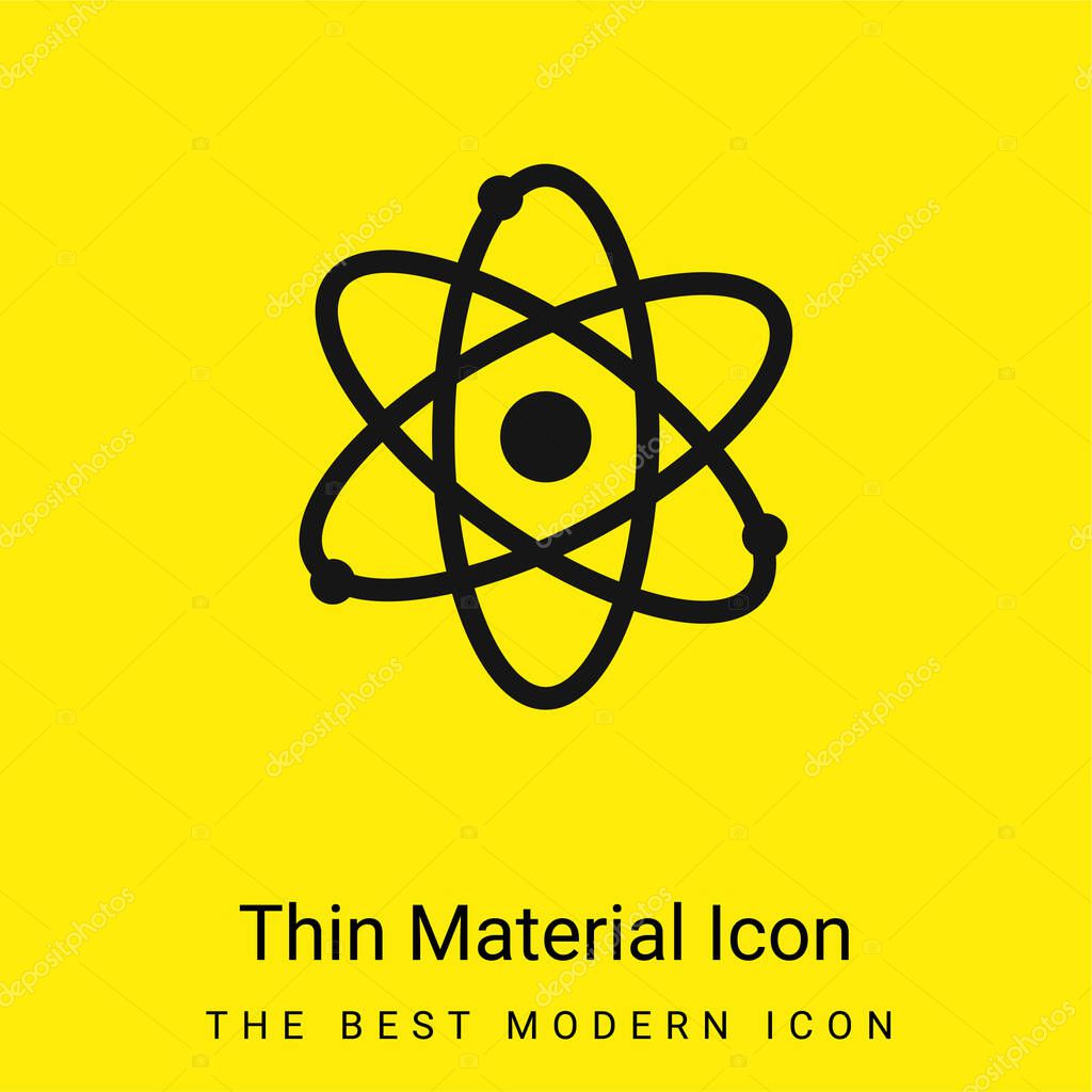 Atom minimal bright yellow material icon