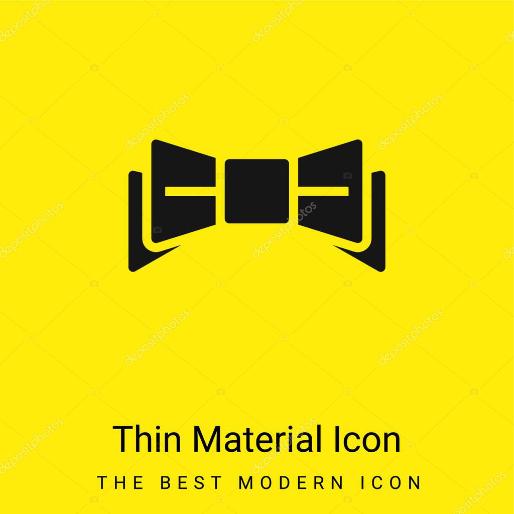 Bow minimal bright yellow material icon
