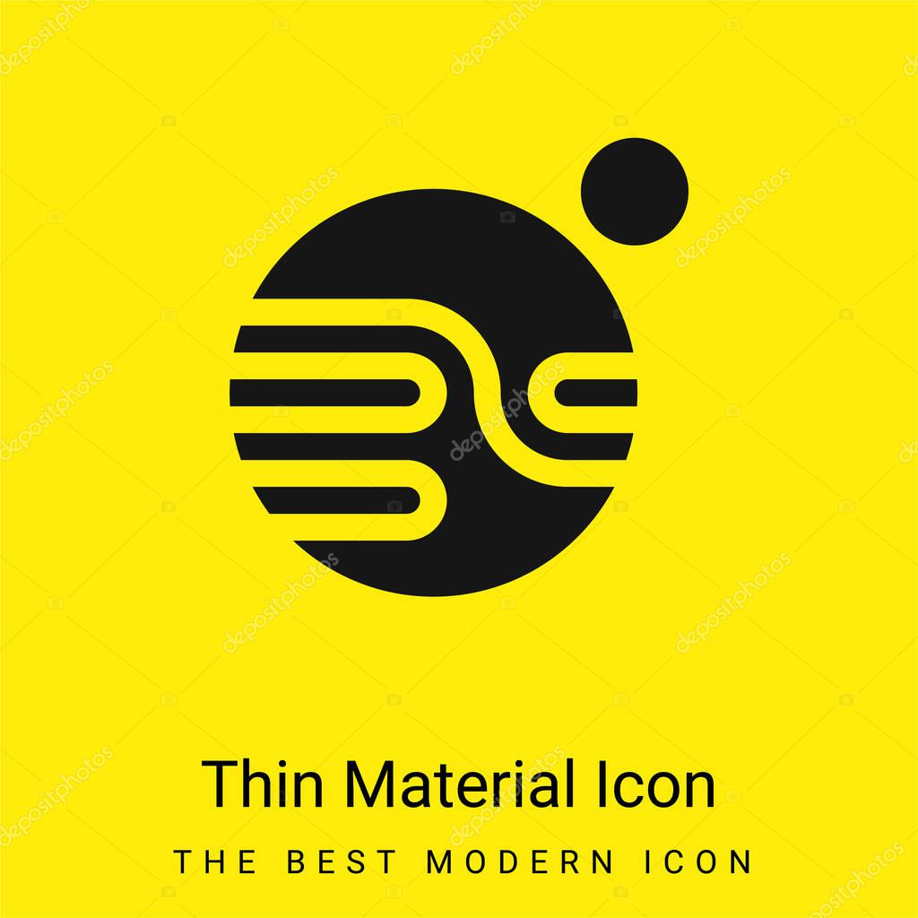 Astronomy minimal bright yellow material icon