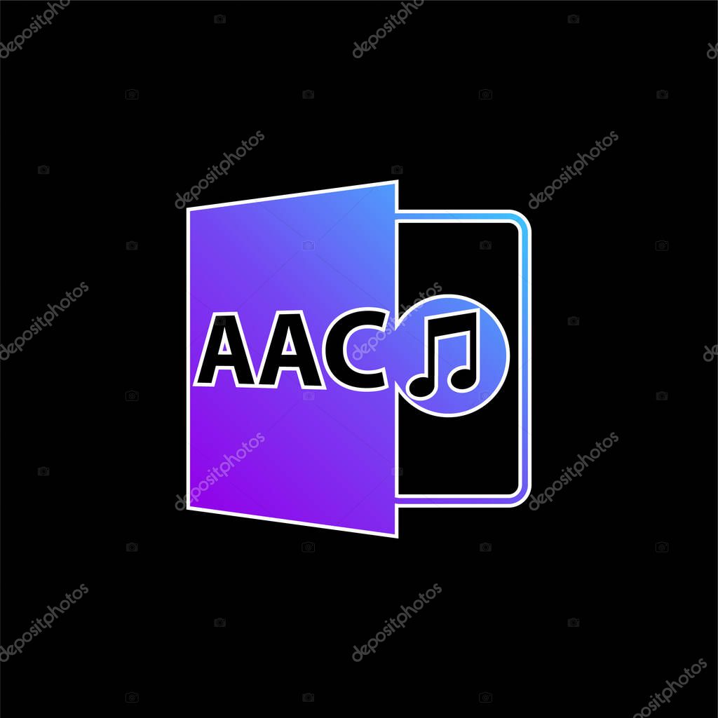 Acc File Format Symbol blue gradient vector icon