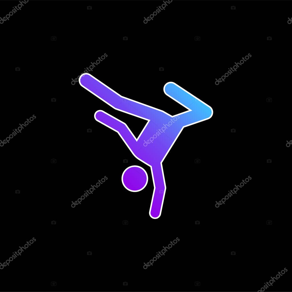 Breakdance blue gradient vector icon