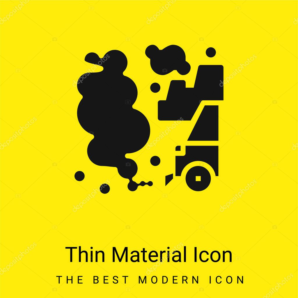 Air Pollution minimal bright yellow material icon