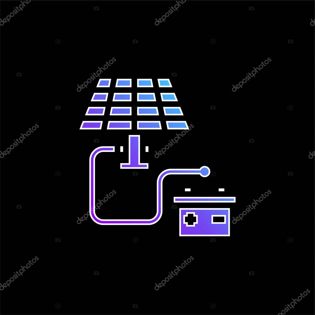 Battery blue gradient vector icon