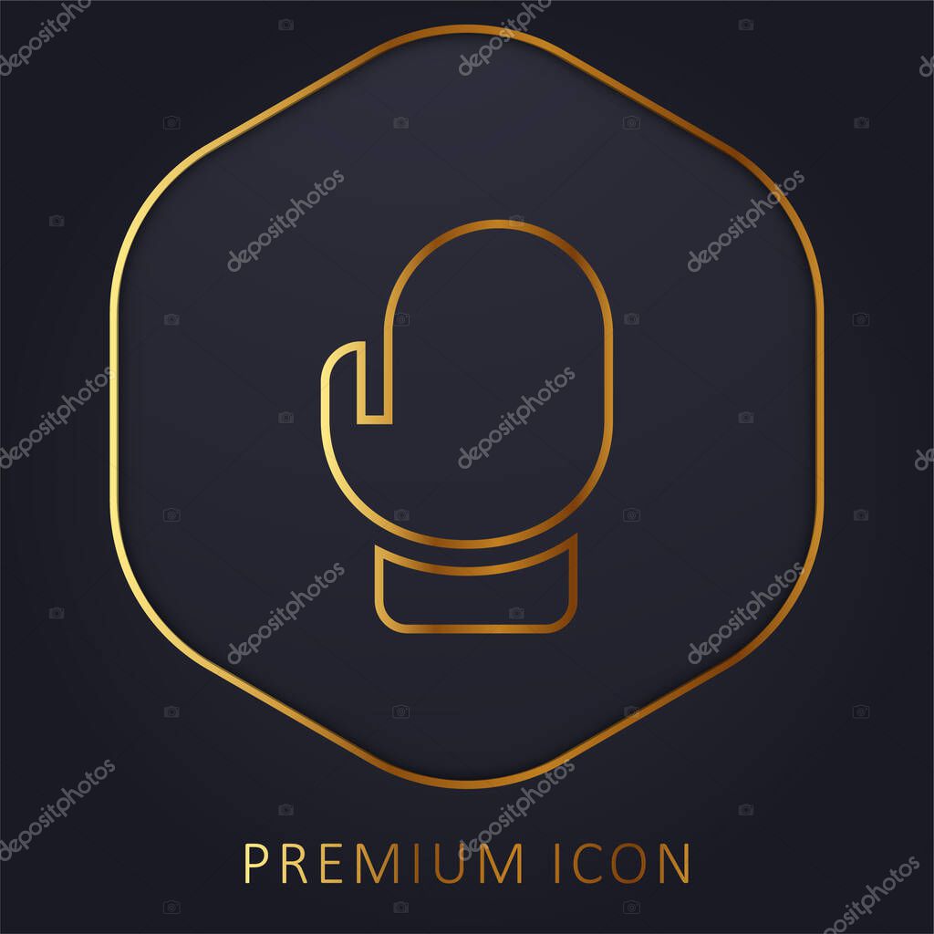 Boxing golden line premium logo or icon