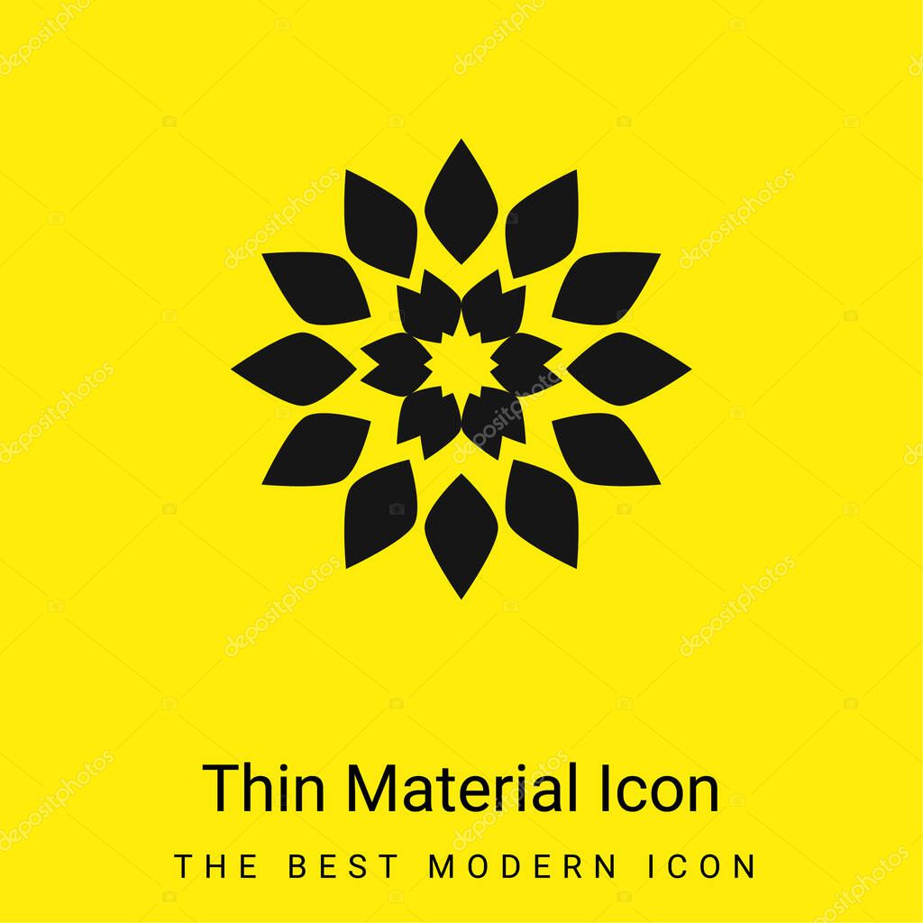 Big Flower minimal bright yellow material icon