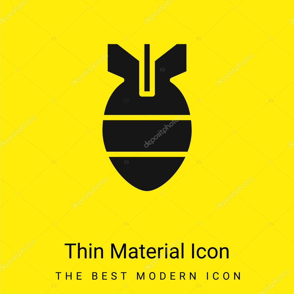 Bomb minimal bright yellow material icon