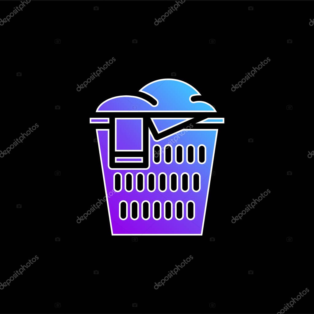 Basket blue gradient vector icon