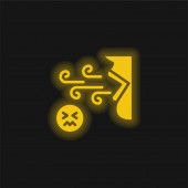 Bad Breath yellow glowing neon icon