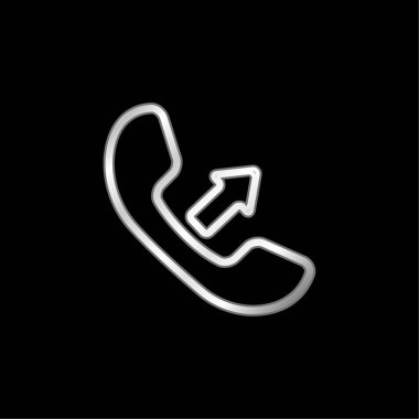 Auricular 'ın Çağrı Arayüzü Sembolüne Gümüş kaplama bir ok simgesi ile Yanıtla