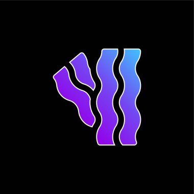 Pastırma mavi gradyan vektör simgesi