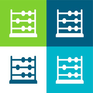 Abaküs Düz 4 renk en küçük simge kümesi