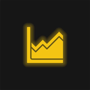 Analitik sarı parlak neon simgesi