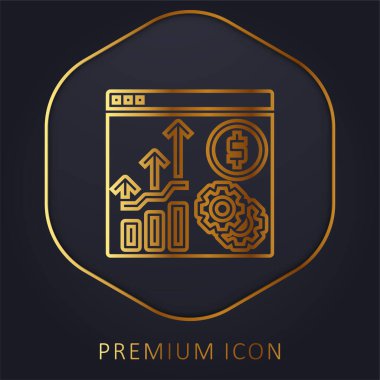 Altın çizgi prim logosunu ya da simgesini analiz et