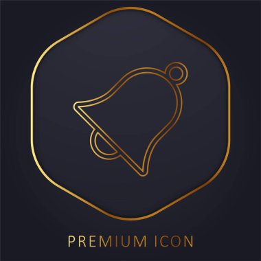 Zil altın çizgisi logosu veya simgesi