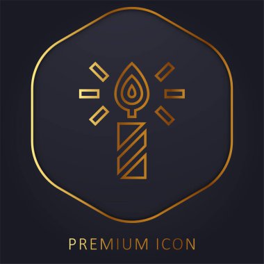 Doğum günü mumu Altın Hat prim logosu veya simgesi