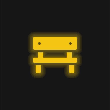 Sarı benç parlayan neon simgesi