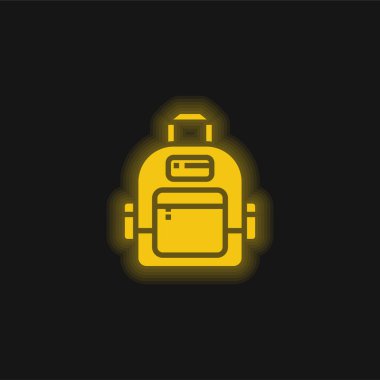 Sırt çantası sarı parlak neon simgesi