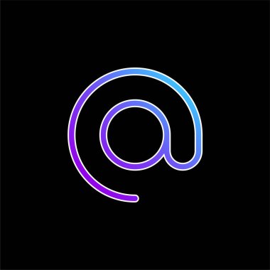 Arroba mavi gradyan vektör simgesi