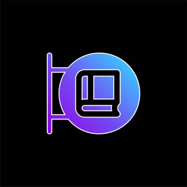 Kitapçı mavi gradyan vektör simgesi