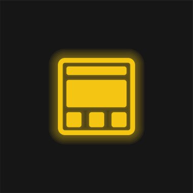 Katlanan Meydan Sembolü 'nün üzerinde parlayan neon simgesi