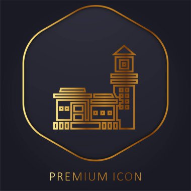 Bo Kaap golden line premium logo or icon clipart