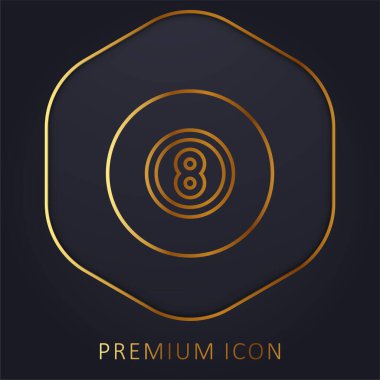 Billiard golden line premium logo or icon clipart