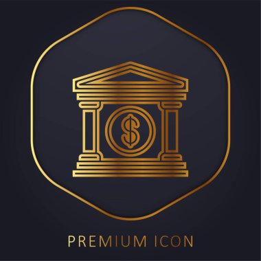 Banka altın hat premium logosu veya simgesi