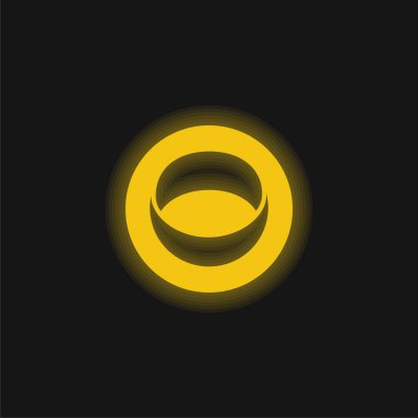 Ashley Madison Social Logo yellow glowing neon icon clipart