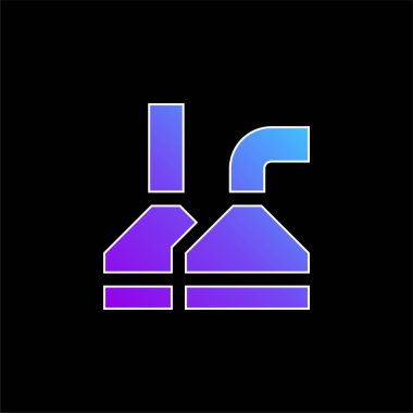 Bira fabrikası mavi gradyan vektör simgesi