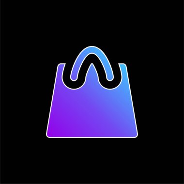 Mavi torba gradyan vektör simgesi