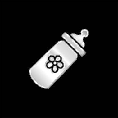 Bebek Şişesi Gümüş Kaplama Metalik Simge