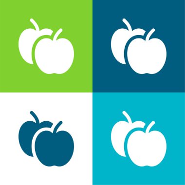 Elmalar Düz 4 renk en küçük simge kümesi