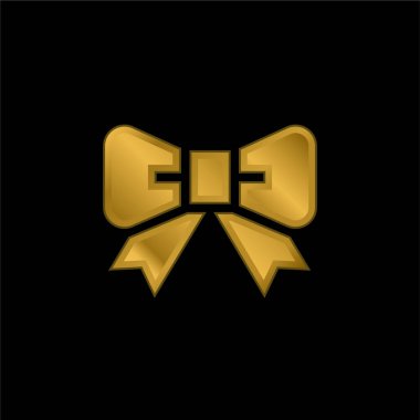 Baş Bağlama Altın Kaplama Metal Simge veya logo Vektörü