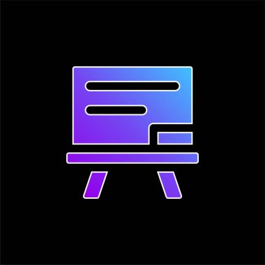 Tahta mavi gradyan vektör simgesi