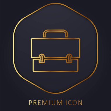 Altın çizgi prim logosu veya simgesi