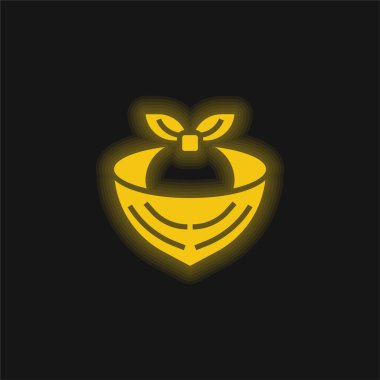 Bandana sarı parlak neon simgesi