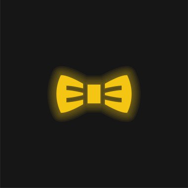 Papyon sarı parlak neon simgesi