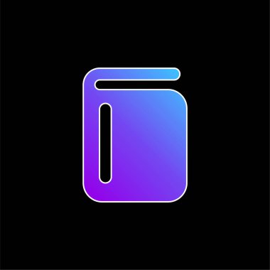 Kitap mavi gradyan vektör simgesi