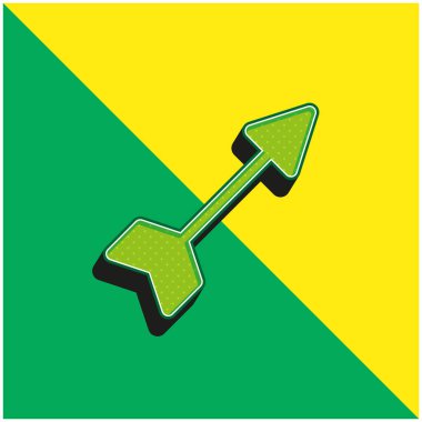 Ok Yeşil ve Sarı modern 3d vektör simgesi logosu